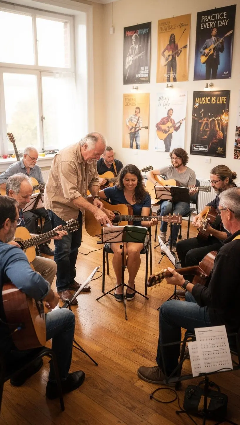 People enjoying live music at a social gathering